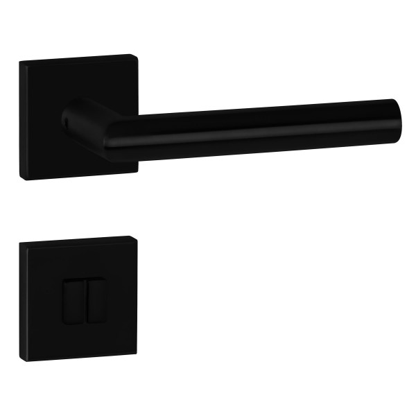 Hermat Bad-Drückergarnitur 1802 BASIC 02 Oberfl. 74 Classic Black, ähnl. RAL 9005