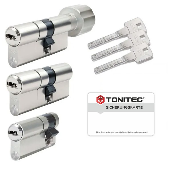 ABUS Profilzylinder Bravus.2000 MX modular mit Sicherungskarte VS verschiedenschliessend N&G inkl. 3 Schlüssel ToniTec® Eigenprofil