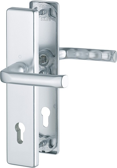 Hoppe HT Türgriffgarnitur London ES0 F1 Aluminium natur 92 mm PZ
