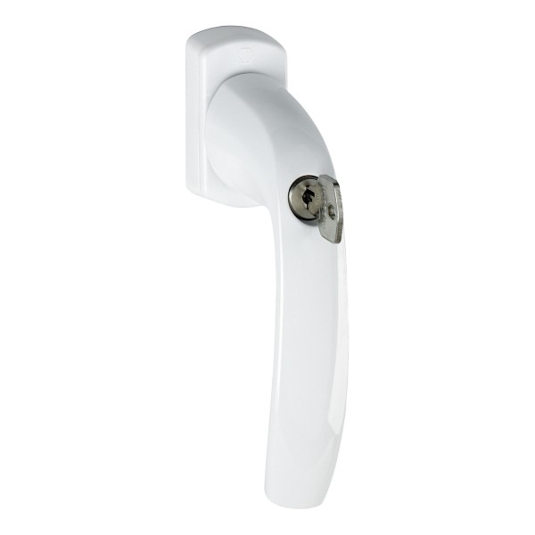 HOPPE Drehkipp-Fenstergriff abschließbar New York 0810S/U10 TBT 1 DIN ls/rs 7/35mm verkehrsweiß