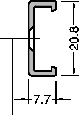 Gutmann Regenschutzschiene System 2004 Spree 1800 Alu blank