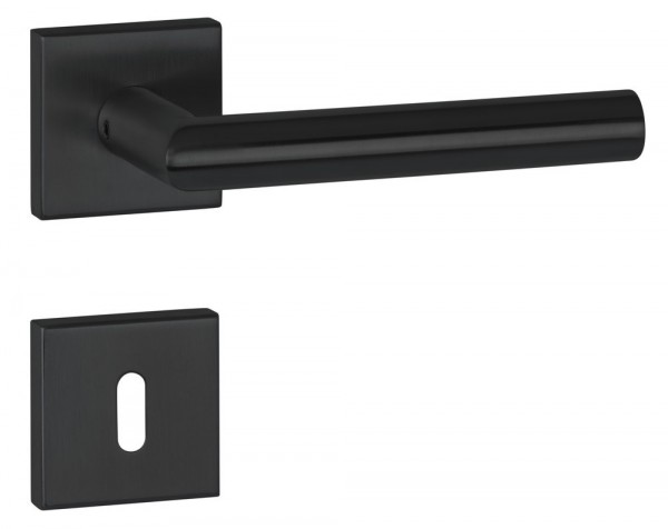 Hermat ZT-Drückergarnitur 1802 BASIC 02 Oberfl. 74 Classic Black, ähnl. RAL 9005