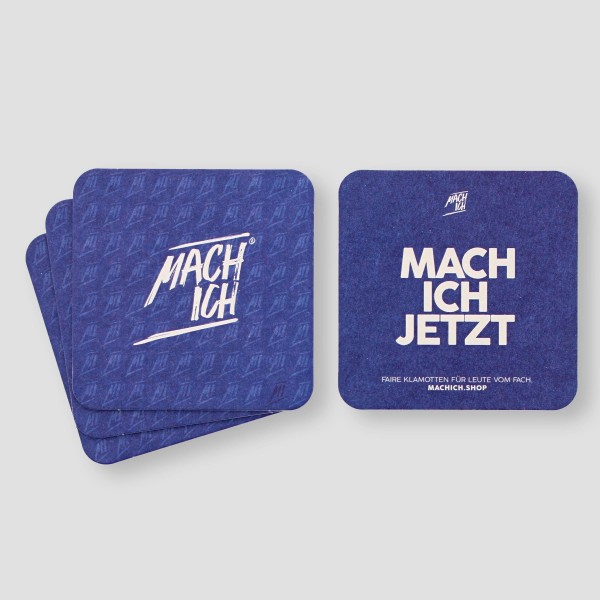 MACH ICH® Untersetzer Set beidseitig bedruckt Kobaltblau