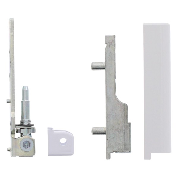 AUBI Siegenia Reparatur-Set EW001 Ecklager EB005 Ecklagerbock inkl. Abdeckkappen weiß