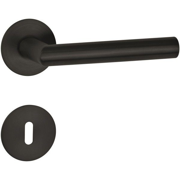 Hermat ZT - Drückergarnitur 1802 BASIC 02 BB Oberfl. 72 smoke black