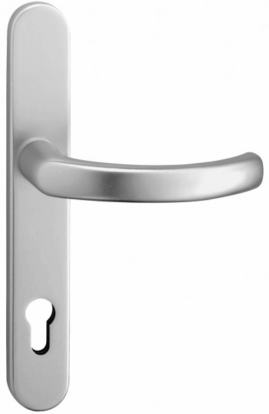 gelbrot 1/2 Innengarnitur Serie Lech F1 silberfarbig 92 mm PZ 35 mm Schild