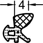 Gutmann Dichtung für Alu - Profil System Mira HA 3060 schwarz