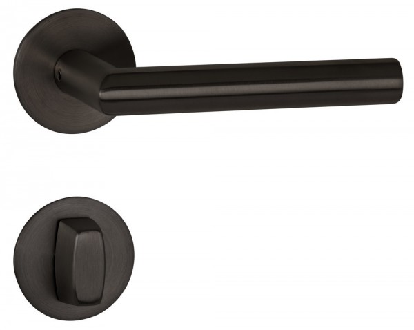 Hermat ZT - Drückergarnitur 1802 BASIC 02 BAD Oberfl. 72 smoke black