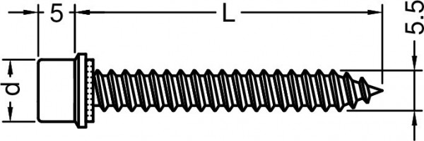 Gutmann A-2 Blechschraube B 5,5 x 60 mm + D HA System LARA
