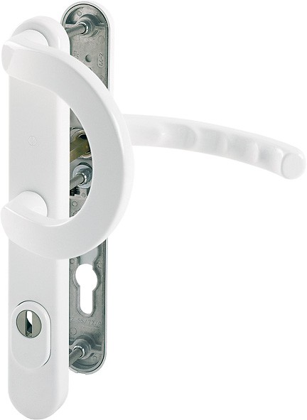 Hoppe Profiltür Wechselgarnitur ES1 Luxembourg F9016 Aluminium verkehrsweiß