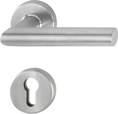 HOPPE Rosetten-Halbgarnitur Amsterdam E1400Z/42/42S ES1 (SK2) PZ 8 mm für Kombischutz F69 Edelstahl