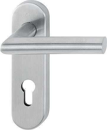 HOPPE FS Türgriffgarnitur Amsterdam F69 Edelstahl matt PZ 72 FS-E1400/353KH
