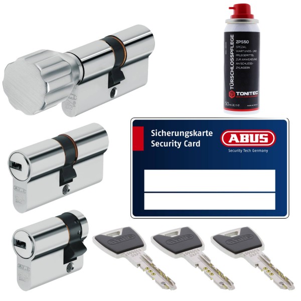 ABUS XP20SN KXP20S VS verschiedenschliessend inkl. Sicherungskarte + 1x ToniTec® Pflegespray 50ml
